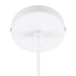 GloboStar® HANNA 36217 Μοντέρνο Κρεμαστό Φωτιστικό Ανάρτηση Μονόφωτο 1 x E27 IP20 Λευκό Πλαστικό - Μ4 x Π4 x Υ110cm