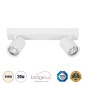 GloboStar® LEONARDO 60347 Μοντέρνο Φωτιστικό Οροφής Ράγα με Κινούμενα Σποτ LED Spot Downlight 20W 2400lm 60° AC 220-240V IP20 Μ32 x Π7 x Υ11.8cm - Λευκό - Φυσικό Λευκό 4500K - Bridgelux COB - 5 Years Warranty