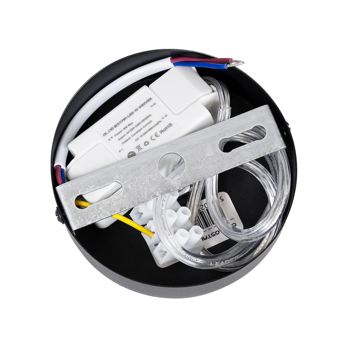 GloboStar® CANAL 60374 Κρεμαστό Φωτιστικό Σποτ Οροφής LED Downlight 7W 700lm 36° AC 220-240V IP20 Φ4 x Υ30cm Θερμό Λευκό 2700K - Μαύρο - Bridgelux COB - 5 Years Warranty