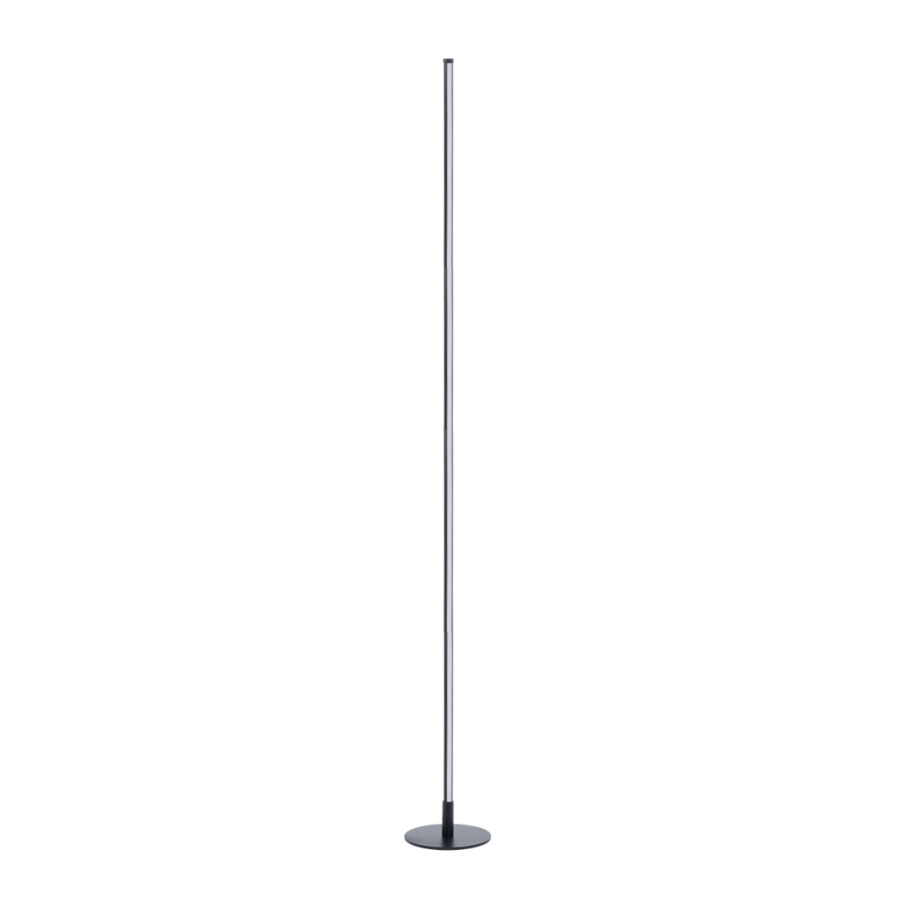 GloboStar® DALUMA 60470 Μοντέρνο Επιδαπέδιο Φωτιστικό LED 24W 2640lm 200° AC 220-240V IP20 Ρυθμιζόμενο Λευκό CCT με Διακόπτη On/Off από 2700K έως 6000K - Μαύρο - Μ18 x Π18 x Υ160cm - 3 Χρόνια Εγγύηση