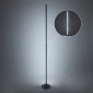 GloboStar® DALUMA 60470 Επιδαπέδιο Φωτιστικό LED CCT 24W 2640lm 200° AC 220-240V - Εναλλαγή Φωτισμού μέσω On/Off All In One Ψυχρό 6000k+Φυσικό 4500k+Θερμό 2700k Μ18 x Π18 x Υ160cm - Μαύρο - 3 Χρόνια Εγγύηση