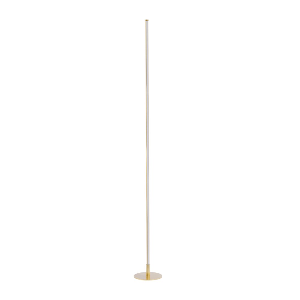 GloboStar® DALUMA 60472 Μοντέρνο Επιδαπέδιο Φωτιστικό LED 24W 2640lm 200° AC 220-240V IP20 Ρυθμιζόμενο Λευκό CCT με Διακόπτη On/Off από 2700K έως 6000K - Χρυσό Πλατίνα - Μ18 x Π18 x Υ160cm - 3 Χρόνια Εγγύηση