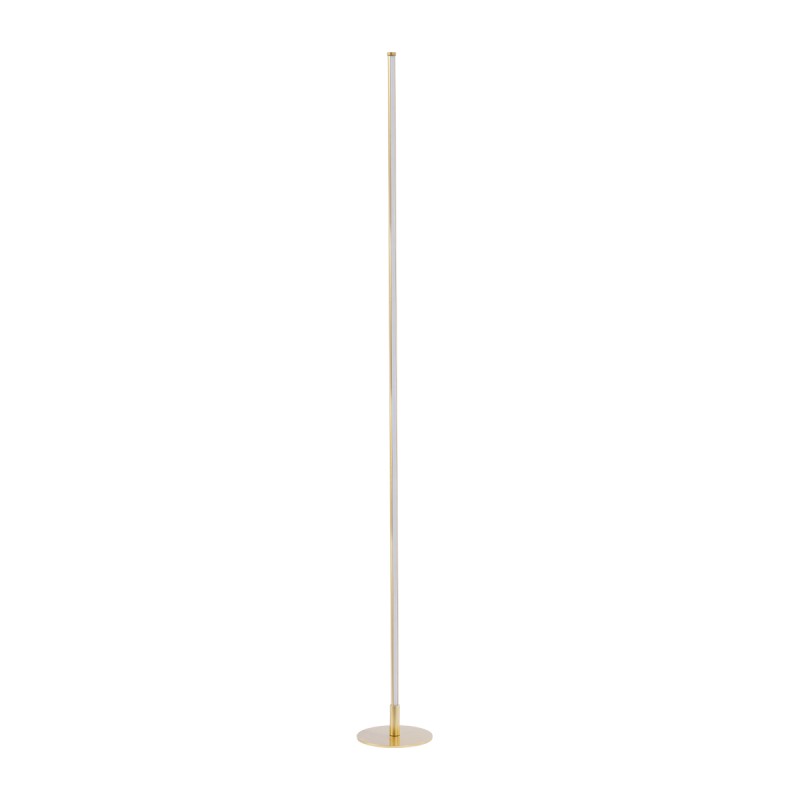 GloboStar® DALUMA 60472 Μοντέρνο Επιδαπέδιο Φωτιστικό LED 24W 2640lm 200° AC 220-240V IP20 Ρυθμιζόμενο Λευκό CCT με Διακόπτη On/Off από 2700K έως 6000K - Χρυσό Πλατίνα - Μ18 x Π18 x Υ160cm - 3 Χρόνια Εγγύηση
