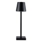 GloboStar® NEGA 60473 Μοντέρνο Επιτραπέζιο Φωτιστικό Πορτατίφ LED 2.2W 154lm 360° DC 5V Επαναφορτιζόμενο με Μπαταρία Li-ion 4000mAh - Διακόπτη Αφής - Θερμό Λευκό 2700K - Dimmable - D10 x H39cm - Μαύρο - 2 Years Warranty