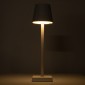 GloboStar® NEGA 60474 Μοντέρνο Επιτραπέζιο Φωτιστικό Πορτατίφ LED 2.2W 154lm 360° DC 5V Επαναφορτιζόμενο με Μπαταρία Li-ion 4000mAh - Διακόπτη Αφής - Θερμό Λευκό 2700K - Dimmable - D10 x H39cm - Λευκό - 2 Years Warranty