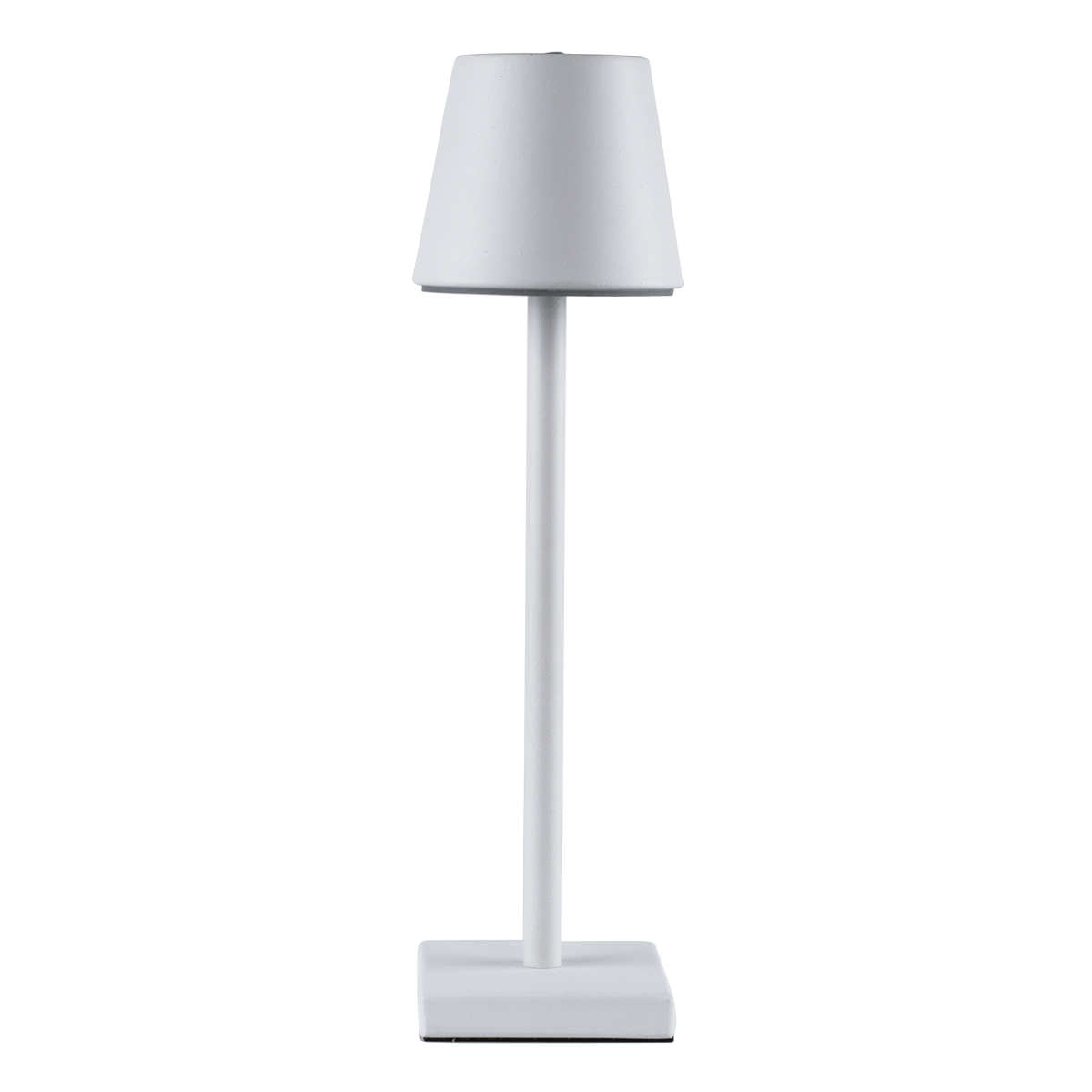 GloboStar® NEGA 60474 Μοντέρνο Επιτραπέζιο Φωτιστικό Πορτατίφ LED 2.2W 154lm 360° DC 5V Επαναφορτιζόμενο με Μπαταρία Li-ion 4000mAh - Διακόπτη Αφής - Θερμό Λευκό 2700K - Dimmable - D10 x H39cm - Λευκό - 2 Years Warranty