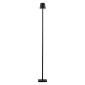 GloboStar® NEGA 60477 Μοντέρνο Επιδαπέδιο Φωτιστικό LED 2.2W 154lm 360° DC 5V Επαναφορτιζόμενο με Μπαταρία Li-ion 4000mAh - Διακόπτη Αφής - Θερμό Λευκό 2700K - Dimmable - D10 x H135cm - Μαύρο - 2 Years Warranty
