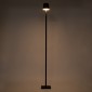 GloboStar® NEGA 60477 Μοντέρνο Επιδαπέδιο Φωτιστικό LED 2.2W 154lm 360° DC 5V Επαναφορτιζόμενο με Μπαταρία Li-ion 4000mAh - Διακόπτη Αφής - Θερμό Λευκό 2700K - Dimmable - D10 x H135cm - Μαύρο - 2 Years Warranty