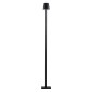 GloboStar® NEGA 60477 Μοντέρνο Επιδαπέδιο Φωτιστικό LED 2.2W 154lm 360° DC 5V Επαναφορτιζόμενο με Μπαταρία Li-ion 4000mAh - Διακόπτη Αφής - Θερμό Λευκό 2700K - Dimmable - D10 x H135cm - Μαύρο - 2 Years Warranty