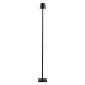GloboStar® NEGA 60477 Μοντέρνο Επιδαπέδιο Φωτιστικό LED 2.2W 154lm 360° DC 5V Επαναφορτιζόμενο με Μπαταρία Li-ion 4000mAh - Διακόπτη Αφής - Θερμό Λευκό 2700K - Dimmable - D10 x H135cm - Μαύρο - 2 Years Warranty