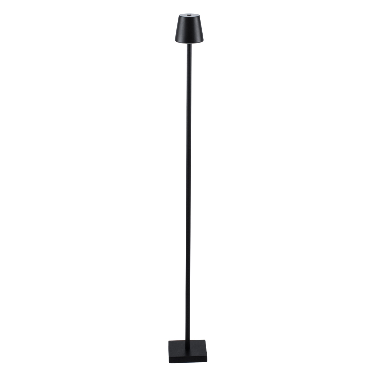 GloboStar® NEGA 60477 Μοντέρνο Επιδαπέδιο Φωτιστικό LED 2.2W 154lm 360° DC 5V Επαναφορτιζόμενο με Μπαταρία Li-ion 4000mAh - Διακόπτη Αφής - Θερμό Λευκό 2700K - Dimmable - D10 x H135cm - Μαύρο - 2 Years Warranty