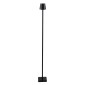 GloboStar® NEGA 60477 Μοντέρνο Επιδαπέδιο Φωτιστικό LED 2.2W 154lm 360° DC 5V Επαναφορτιζόμενο με Μπαταρία Li-ion 4000mAh - Διακόπτη Αφής - Θερμό Λευκό 2700K - Dimmable - D10 x H135cm - Μαύρο - 2 Years Warranty