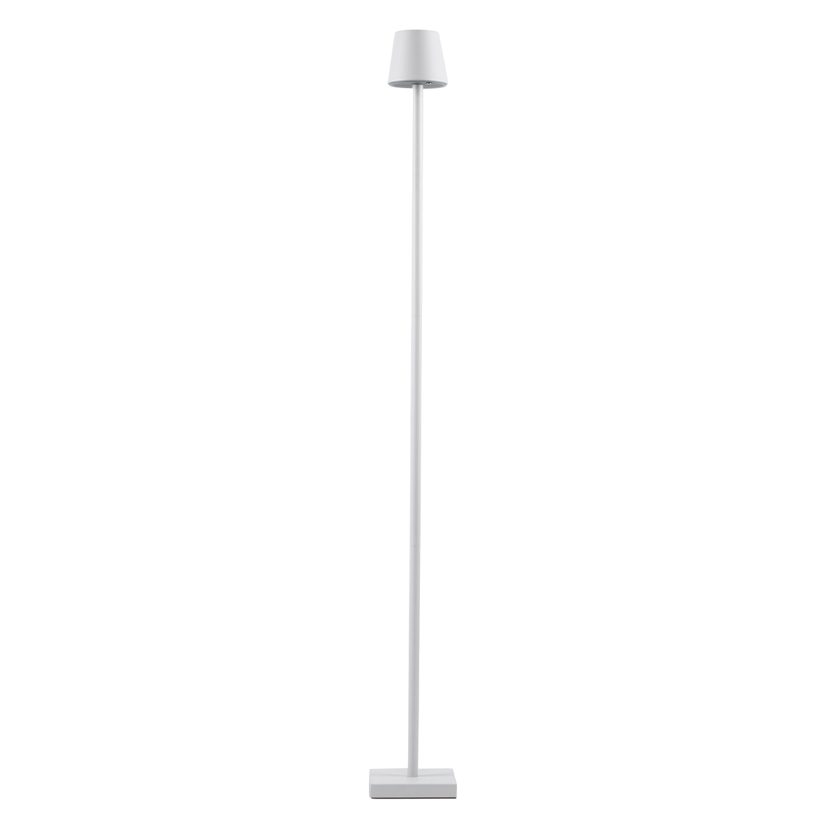 GloboStar® NEGA 60478 Μοντέρνο Επιδαπέδιο Φωτιστικό LED 2.2W 154lm 360° DC 5V Επαναφορτιζόμενο με Μπαταρία Li-ion 4000mAh - Διακόπτη Αφής - Θερμό Λευκό 2700K - Dimmable - D10 x H135cm - Λευκό - 2 Years Warranty