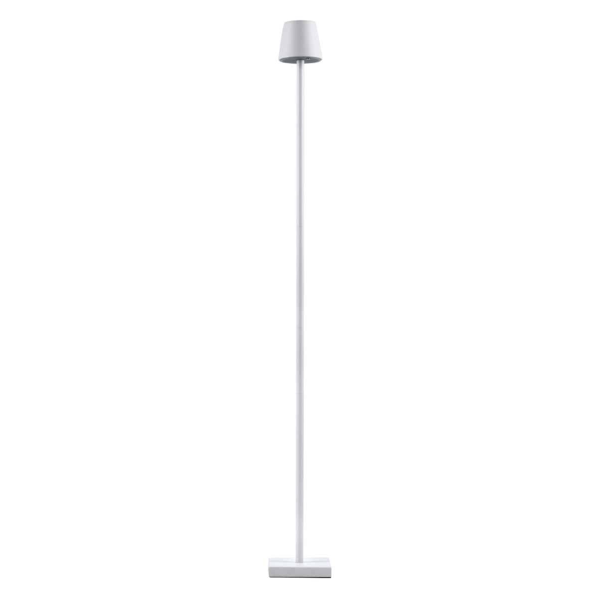 GloboStar® NEGA 60478 Μοντέρνο Επιδαπέδιο Φωτιστικό LED 2.2W 154lm 360° DC 5V Επαναφορτιζόμενο με Μπαταρία Li-ion 4000mAh - Διακόπτη Αφής - Θερμό Λευκό 2700K - Dimmable - D10 x H135cm - Λευκό - 2 Years Warranty