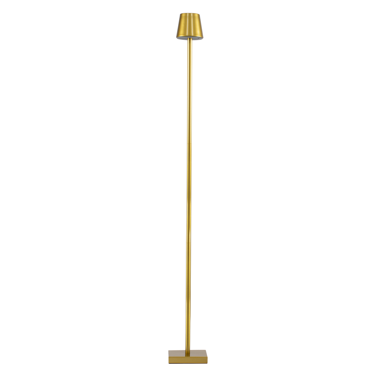 GloboStar® NEGA 60479 Μοντέρνο Επιδαπέδιο Φωτιστικό LED 2.2W 154lm 360° DC 5V Επαναφορτιζόμενο με Μπαταρία Li-ion 4000mAh - Διακόπτη Αφής - Θερμό Λευκό 2700K - Dimmable - D10 x H135cm - Χρυσό - 2 Years Warranty