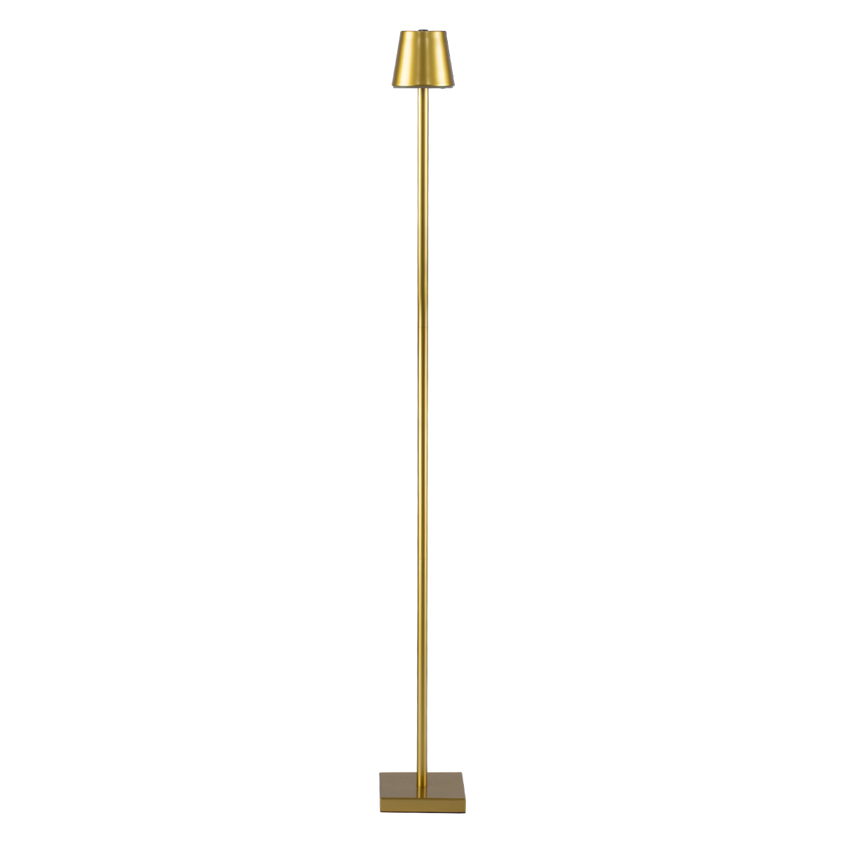 GloboStar® NEGA 60479 Μοντέρνο Επιδαπέδιο Φωτιστικό LED 2.2W 154lm 360° DC 5V Επαναφορτιζόμενο με Μπαταρία Li-ion 4000mAh - Διακόπτη Αφής - Θερμό Λευκό 2700K - Dimmable - D10 x H135cm - Χρυσό - 2 Years Warranty