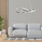 GloboStar® DEXTER 60498 Κρεμαστό Φωτιστικό Οροφής Design LED CCT 72W 8064lm 300° AC 220-240V - Εναλλαγή Φωτισμού μέσω Τηλεχειριστηρίου All In One Ψυχρό 6000k+Φυσικό 4500k+Θερμό 2700k Dimmable Φ56cm - Νίκελ Ασημί Βούρτσας - 3 Years Warranty
