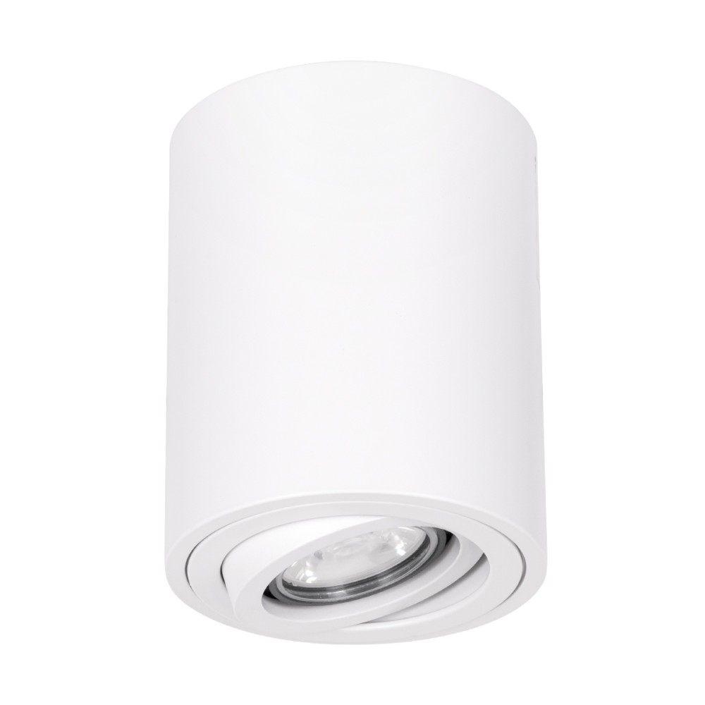 GLOBOSTAR® AKIRA 60618 Κινούμενο Φωτιστικό Downlight Σποτ με Ντουί 1 x GU10 AC 220-240V IP20 - Λευκό Ματ - Μ8 x Π8 x Υ10cm