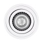 GloboStar® AKIRA 60618 Επιφανειακό Κινούμενο Στρόγγυλο Φωτιστικό Σποτ Αλουμινίου με Ντουί GU10 AC 220-240V IP44 Φ8 x Υ10cm - Λευκό - 5 Years Warranty