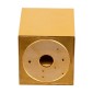 GloboStar® AKIRA 60624 Επιφανειακό Κινούμενο Τετράγωνο Φωτιστικό Σποτ Αλουμινίου με Ντουί GU10 AC 220-240V IP44 Μ8 x Π8 x Υ10cm - Χρυσό Βούρτσας - 5 Years Warranty