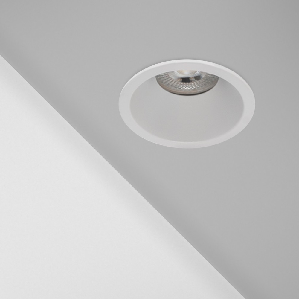 kelvo® DELTA 60630 Χωνευτό Φωτιστικό Downlight Σποτ για Λάμπα MR16 με Ντουί 1 x GU10 AC 220-240V IP20 - Λευκό Ματ - Μ8.5 x Π8.5 x Υ3.5cm / Q7.5cm