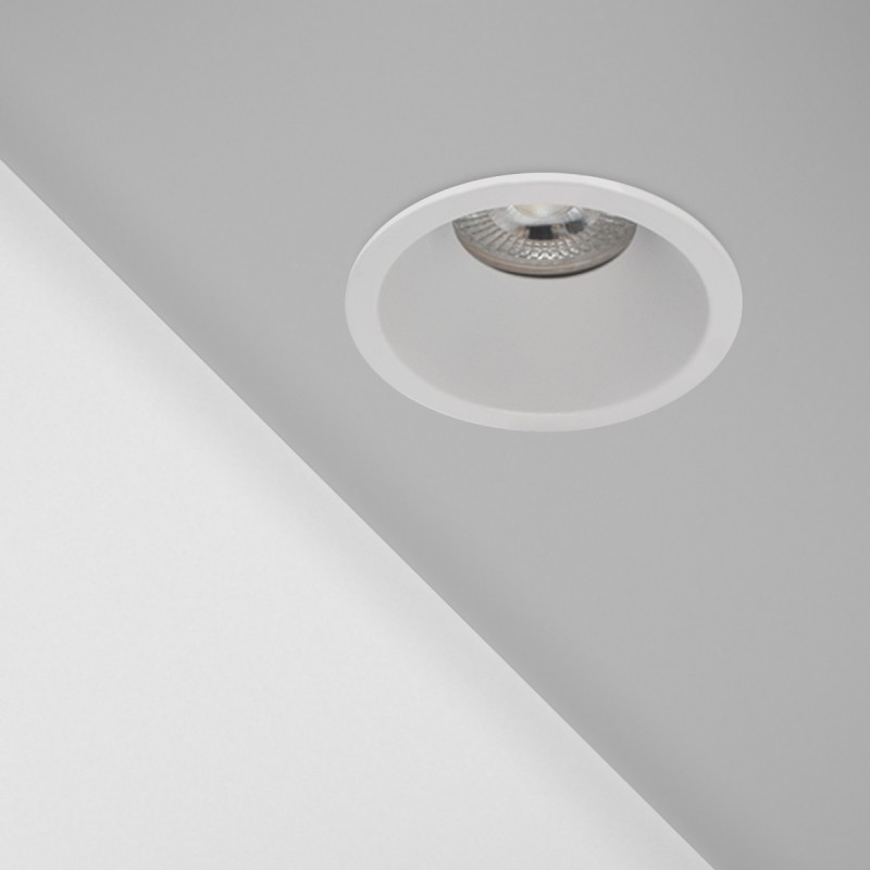kelvo® DELTA 60630 Χωνευτό Φωτιστικό Downlight Σποτ για Λάμπα MR16 με Ντουί 1 x GU10 AC 220-240V IP20 - Λευκό Ματ - Μ8.5 x Π8.5 x Υ3.5cm / Q7.5cm