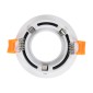 GloboStar® OMICRON 60632 Χωνευτό Στρόγγυλο Σποτ Οροφής για Λάμπα MR16/GU10 - IP20 - Χυτό Αλουμίνιο - Φ8.5 x Υ3cm - Λευκό - 5 Years Warranty