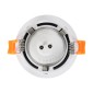 GloboStar® OMICRON 60632 Χωνευτό Στρόγγυλο Σποτ Οροφής για Λάμπα MR16/GU10 - IP20 - Χυτό Αλουμίνιο - Φ8.5 x Υ3cm - Λευκό - 5 Years Warranty