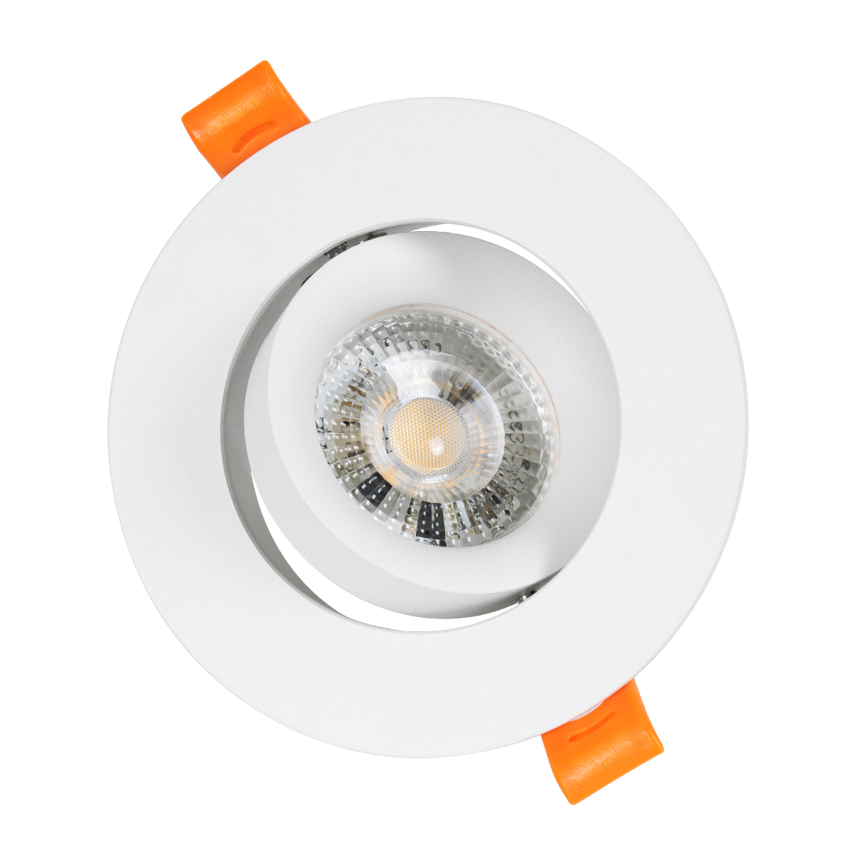GloboStar® OMEGA 60634 Χωνευτό Κινούμενο Στρόγγυλο Σποτ Οροφής για Λάμπα MR16/GU10 - IP20 - Χυτό Αλουμίνιο - Φ10.5 x Υ2.2cm - Λευκό - 5 Years Warranty