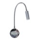 GloboStar® GOOSE 60879 Μοντέρνο Φωτιστικό Τοίχου - Απλίκα Ξενοδοχείου Bed Side LED 3W 300lm 36° AC 220-240V - Reading Light - Μ6.5 x Π15 x Υ24.5cm - Φυσικό Λευκό 4500K - Ασημί Νίκελ