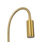 GloboStar® GOOSE 60885 Μοντέρνο Φωτιστικό Τοίχου - Απλίκα Ξενοδοχείου Bed Side LED 6W 600lm 36° & 360° AC 220-240V - Reading Light & 360° Κρυφός Φωτισμός - Φορτιστής USB 3A - Μ15.5 x Π15 x Υ30.5cm - Φυσικό Λευκό 4500K - Χρυσό Βούρτσας