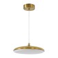 GloboStar® BARON 60886 Κρεμαστή Πλαφονιέρα Οροφής LED CCT 12W 1440lm 120° AC 220-240V - Εναλλαγή Φωτισμού μέσω Διακόπτη On/Off All In One Ψυχρό 6000k+Φυσικό 4500k+Θερμό 2700k Φ25 x Υ8cm - Χρυσό Πλατίνα - 3 Years Warranty