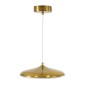GloboStar® BARON 60886 Κρεμαστή Πλαφονιέρα Οροφής LED CCT 12W 1440lm 120° AC 220-240V - Εναλλαγή Φωτισμού μέσω Διακόπτη On/Off All In One Ψυχρό 6000k+Φυσικό 4500k+Θερμό 2700k Φ25 x Υ8cm - Χρυσό Πλατίνα - 3 Years Warranty