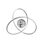 GloboStar® DEXTER 60915 Κρεμαστό Φωτιστικό Οροφής Design LED CCT 90W 10080lm 300° AC 220-240V - Εναλλαγή Φωτισμού μέσω Τηλεχειριστηρίου All In One Ψυχρό 6000k+Φυσικό 4500k+Θερμό 2700k Dimmable Φ73cm - Νίκελ Ασημί Βούρτσας - 3 Years Warranty