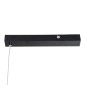 GloboStar® LINARIA 60921 Κρεμαστό Φωτιστικό Οροφής Design LED CCT 36W 4150lm 200° AC 220-240V - Εναλλαγή Φωτισμού μέσω Τηλεχειριστηρίου All In One Ψυχρό 6000k+Φυσικό 4500k+Θερμό 2700k Dimmable Μ120 x Π2 x Υ10cm - Μαύρο - 3 Years Warranty