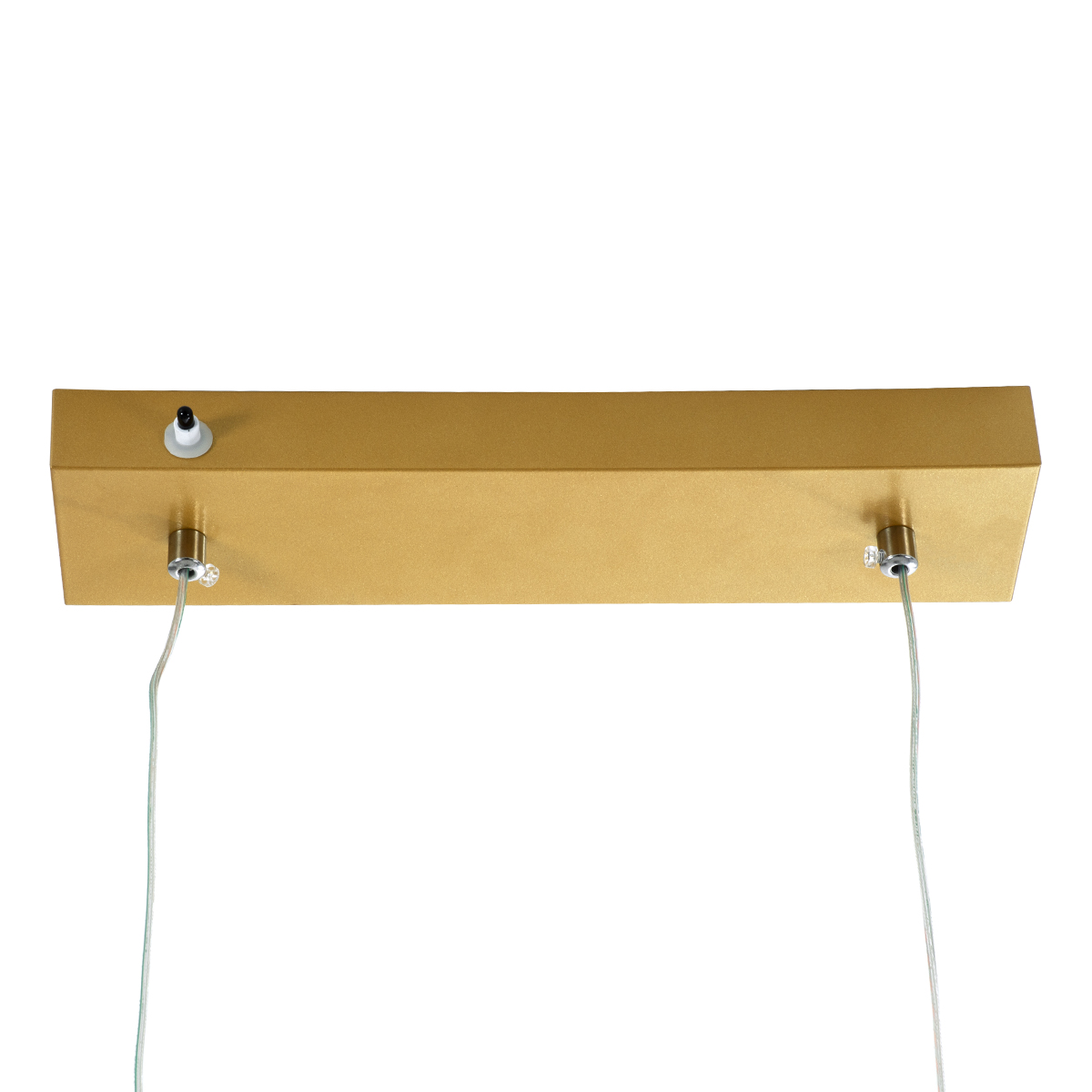 GloboStar® LINARIA DUO 60926 Κρεμαστό Φωτιστικό Οροφής Design LED CCT 72W 8300lm 200° AC 220-240V - Εναλλαγή Φωτισμού μέσω Τηλεχειριστηρίου All In One Ψυχρό 6000k+Φυσικό 4500k+Θερμό 2700k Dimmable Μ220 x Π4 x Υ25cm - Χρυσό Πλατίνα - 3 Years Warranty