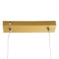 GloboStar® LINARIA DUO 60926 Κρεμαστό Φωτιστικό Οροφής Design LED CCT 72W 8300lm 200° AC 220-240V - Εναλλαγή Φωτισμού μέσω Τηλεχειριστηρίου All In One Ψυχρό 6000k+Φυσικό 4500k+Θερμό 2700k Dimmable Μ220 x Π4 x Υ25cm - Χρυσό Πλατίνα - 3 Years Warranty