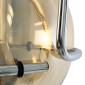 GloboStar® GLASSO 60927 Μοντέρνο Κρεμαστό Φωτιστικό Μπάλα Μονόφωτο 1 x E27 IP20 Μελί Γυαλί με Ασημί Μέταλλο - Μ27 x Π27 x Υ52cm