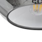 GloboStar® GLASSO 60928 Μοντέρνο Κρεμαστό Φωτιστικό Μπάλα Μονόφωτο 1 x E27 IP20 Ασημί Γυαλί με Ασημί Μέταλλο - Μ27 x Π27 x Υ52cm