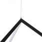 GloboStar® KIBOO 60929 Κρεμαστό Φωτιστικό Οροφής Design LED CCT 36W 4150lm 360° AC 220-240V - Εναλλαγή Φωτισμού μέσω Τηλεχειριστηρίου All In One Ψυχρό 6000k+Φυσικό 4500k+Θερμό 2700k Dimmable Μ40 x Π40 x Υ40cm - Μαύρο - 3 Years Warranty