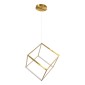GloboStar® KIBOO 60930 Κρεμαστό Φωτιστικό Οροφής Design LED CCT 36W 4150lm 360° AC 220-240V - Εναλλαγή Φωτισμού μέσω Τηλεχειριστηρίου All In One Ψυχρό 6000k+Φυσικό 4500k+Θερμό 2700k Dimmable Μ40 x Π40 x Υ40cm - Χρυσό Πλατίνα - 3 Years Warranty