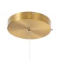 GloboStar® KIBOO 60930 Κρεμαστό Φωτιστικό Οροφής Design LED CCT 36W 4150lm 360° AC 220-240V - Εναλλαγή Φωτισμού μέσω Τηλεχειριστηρίου All In One Ψυχρό 6000k+Φυσικό 4500k+Θερμό 2700k Dimmable Μ40 x Π40 x Υ40cm - Χρυσό Πλατίνα - 3 Years Warranty