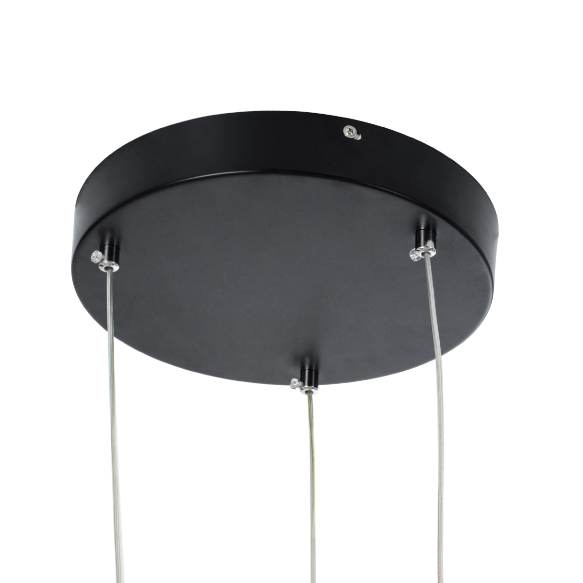 GloboStar® KIBOO-TRIO 60931 Κρεμαστό Φωτιστικό Οροφής Design LED CCT 90W 10350lm 360° AC 220-240V - Εναλλαγή Φωτισμού μέσω Τηλεχειριστηρίου All In One Ψυχρό 6000k+Φυσικό 4500k+Θερμό 2700k Dimmable Μ60 x Π60 x Υ80cm - Μαύρο - 3 Years Warranty