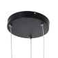 GloboStar® KIBOO-TRIO 60931 Κρεμαστό Φωτιστικό Οροφής Design LED CCT 90W 10350lm 360° AC 220-240V - Εναλλαγή Φωτισμού μέσω Τηλεχειριστηρίου All In One Ψυχρό 6000k+Φυσικό 4500k+Θερμό 2700k Dimmable Μ60 x Π60 x Υ80cm - Μαύρο - 3 Years Warranty