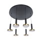 GLOBOSTAR® ZANE 60935 Κρεμαστό Φωτιστικό Design LED CCT 100W 11200lm 120° AC 220-240V IP20 - Εναλλαγή Φωτισμού μέσω Τηλεχειριστηρίου All In One Ψυχρό 6000k+Φυσικό 4500k+Θερμό 2700k Dimmable - Φ80 x Υ20cm - Μαύρο & Χρυσό - 3 Χρόνια Εγγύηση