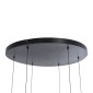 GLOBOSTAR® ZANE 60935 Κρεμαστό Φωτιστικό Design LED CCT 100W 11200lm 120° AC 220-240V IP20 - Εναλλαγή Φωτισμού μέσω Τηλεχειριστηρίου All In One Ψυχρό 6000k+Φυσικό 4500k+Θερμό 2700k Dimmable - Φ80 x Υ20cm - Μαύρο & Χρυσό - 3 Χρόνια Εγγύηση