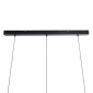 GLOBOSTAR® ZANE 60936 Κρεμαστό Φωτιστικό Design LED CCT 54W 6048lm 120° AC 220-240V IP20 - Εναλλαγή Φωτισμού μέσω Τηλεχειριστηρίου All In One Ψυχρό 6000k+Φυσικό 4500k+Θερμό 2700k Dimmable - Μ80 x Π15 x Υ20cm - Μαύρο & Χρυσό - 3 Χρόνια Εγγύηση