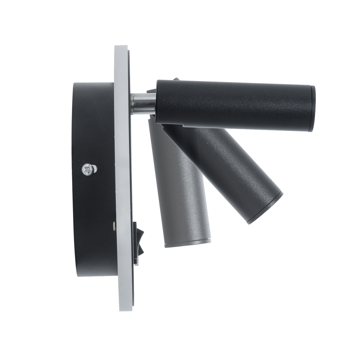 GloboStar® LADY-R 60938 Μοντέρνο Φωτιστικό Τοίχου - Απλίκα Ξενοδοχείου Bed Side LED 6W 600lm 36° & 360° AC 220-240V - Reading Light & Κρυφός Φωτισμός - Φορτιστής USB 3A - Φ15 x Υ7cm - Φυσικό Λευκό 4500K - Μαύρο - 3 Χρόνια Εγγύηση