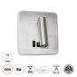 GloboStar® LADY-S 60945 Μοντέρνο Φωτιστικό Τοίχου - Απλίκα Ξενοδοχείου Bed Side LED 6W 600lm 36° & 360° AC 220-240V - Reading Light & Κρυφός Φωτισμός - Φορτιστής USB 3A - Μ15 x Π15 x Υ7cm - Φυσικό Λευκό 4500K - Νίκελ Βούρτσας- 3 Χρόνια Εγγύηση