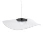 GloboStar® ACRYLICA 60974 Κρεμαστό Φωτιστικό Οροφής Design LED CCT 20W 2240lm 360° AC 220-240V - Εναλλαγή Φωτισμού μέσω Διακόπτη On/Off All In One Ψυχρό 6000k+Φυσικό 4500k+Θερμό 2700k Φ40cm - Μαύρο με Διάφανο Laser Designed Plexiglass - 3 Years Warranty